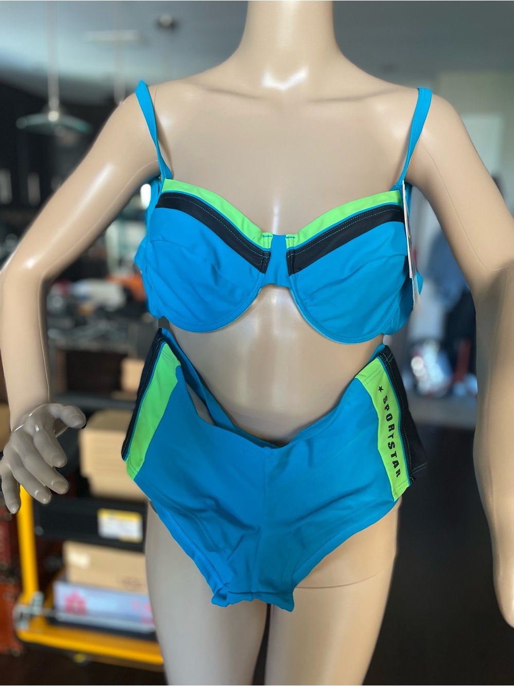 Naturana Turquoise & Lime Beach Bikini Set